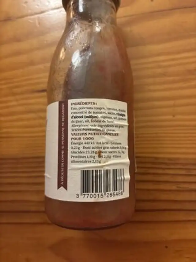Barbakoa nutrition facts table
