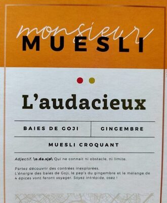 L'Audacieux muesli croquant baies de goji gingembre