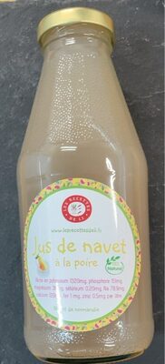 Jus de navet à la poire front packaging