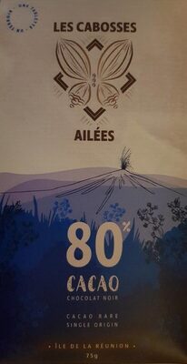 Chocolat noir 80% single origine Ile de la Réunion front packaging