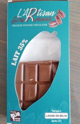 Chocolat lait 35% front packaging