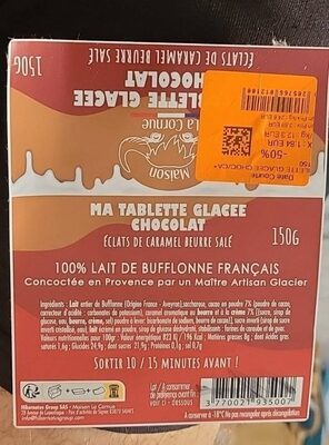Ma tablette glacée chocolat éclats de caramel beurre salé