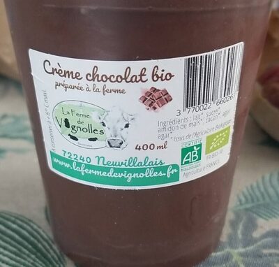 Crème chocolat bio