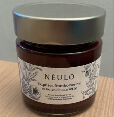 Confiture de framboises exquises bio et notes de sarriette