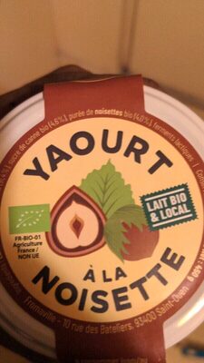 Yaourt à la noisette front packaging