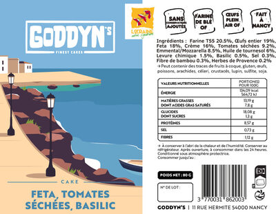 Cake Feta, tomates séchées