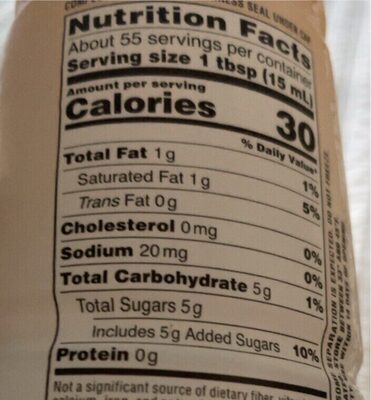 Non dairy creamer caramel macchiato nutrition facts table
