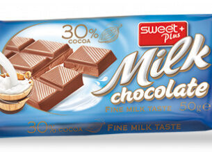 SWEET PLUS MILK CHOCOLATE 30% COCOA front packaging
