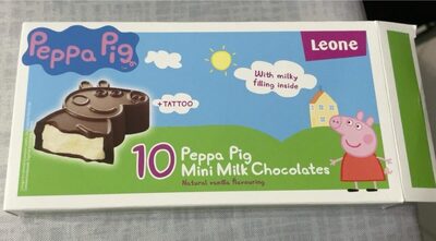 Peppa pig mini milk choccolates front packaging