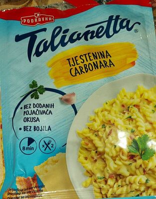 Tjestenina Carbonara front packaging
