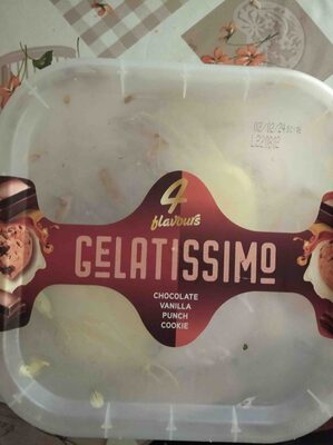 Gelatissimo chocolate vanilla punch cookie ice cream