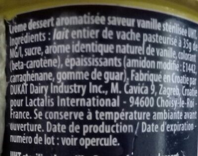 Lactel Dessert Vanilla Flavour