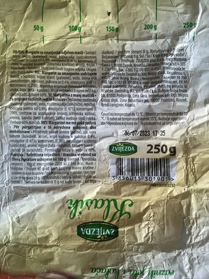 klasik margarin sa smanjenim udjelom masti ingredients label