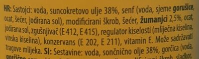 Lagana majoneza ingredients label