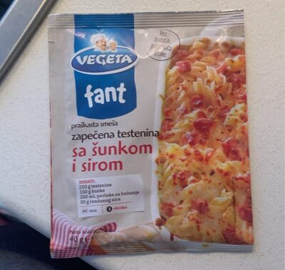 Prasškasta smeša zapečena testenina sa šunkom i sirom