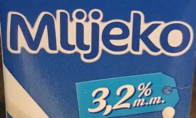 Мляко 3.2% m.m. ingredients label