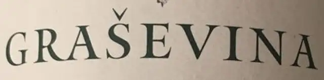 Grasevina ingredients label