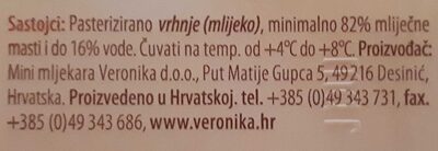 Zagorski maslac ingredients label