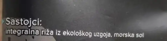 čips od riže ingredients label