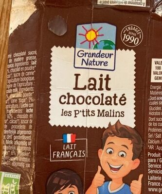 Lait chocolaté front packaging