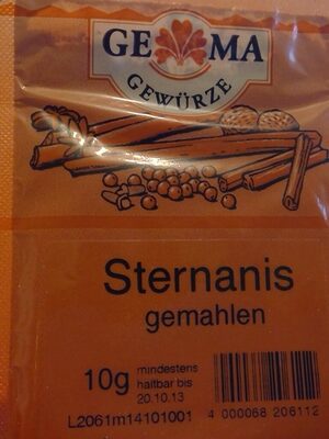 Sternanis, gemahlen front packaging