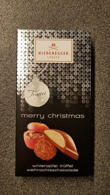 NIEDEREGGER Weihnachtsschokolade Winterapfel Trüffel front packaging