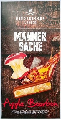 Niederegger Männersache Apple Bourbon 4000161060178 Gefüllte Vollmilch-Schokolade mit Apfel-Bourbon-Whiskey-Marzipan