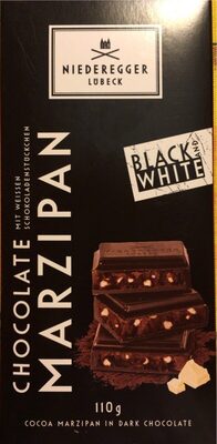 Black and White Chocolate Marzipan front packaging