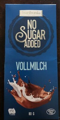 No sugar added Vollmilch