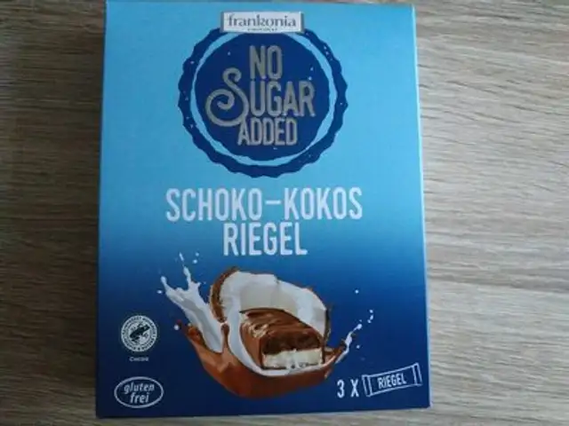 Chocolate coconut bar front packaging