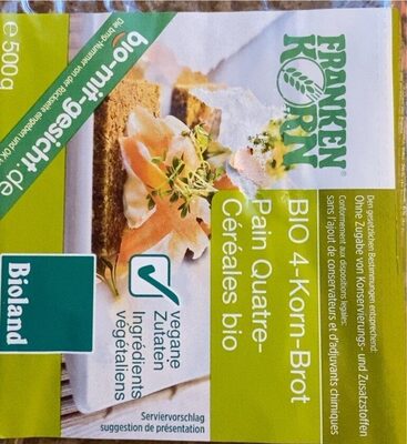 Bio 4-Korn-Brot front packaging