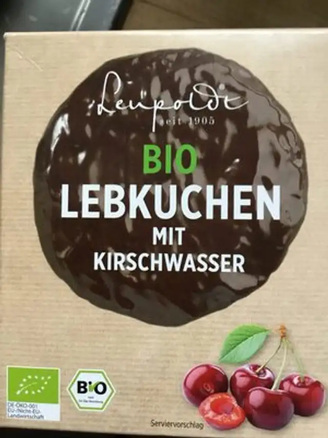 Bio Lebkuchen mit Kirschwasser front packaging