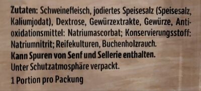 Mini Salami, geräuchert ingredients label
