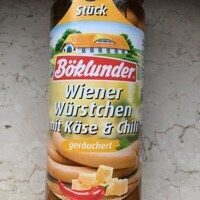 Wiener Würstchen Käse & Chilli