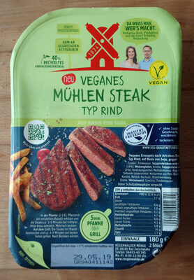 Veganes Mühlen Steak Typ Rind
