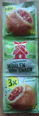 Vegetarischer Mühlen Snack Pizza Art