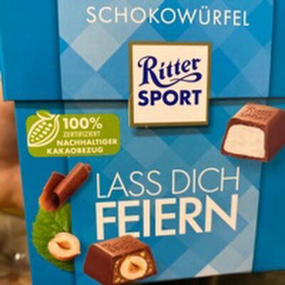 Schokowürfel Lass Dich feiern front packaging