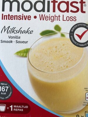 Modifast milkshake front packaging
