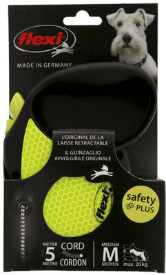 Flexi Neon Refleks Svart/Neon S 5m