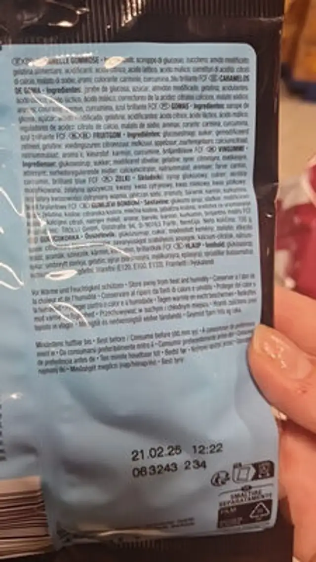 Unknown ingredients label