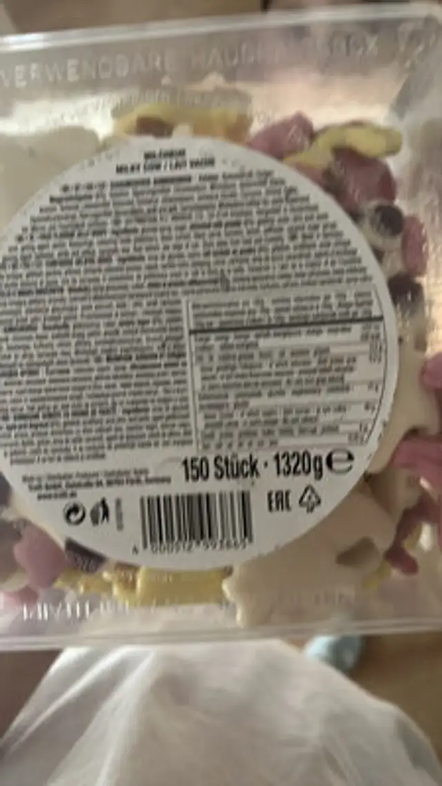 Milky cow ingredients label