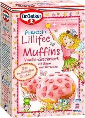 Dr. Oetker Prinzessin Lillifee Muffins Vanille geschmack front packaging