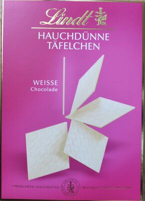 Hauchdünne Täfelchen Weisse Chocolade