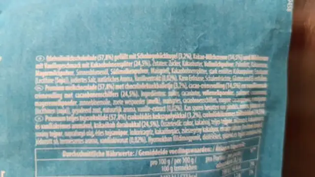 Unknown ingredients label