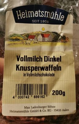 Vollmilch Dinkel Knusperwaffel in Vollmilchschokolade