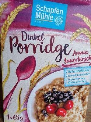 Dinkel Porridge Aronia Sauerkirsch