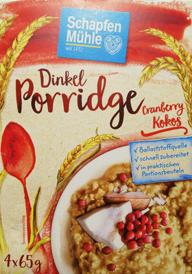 Dinkel Porridge Cranberry Kokos