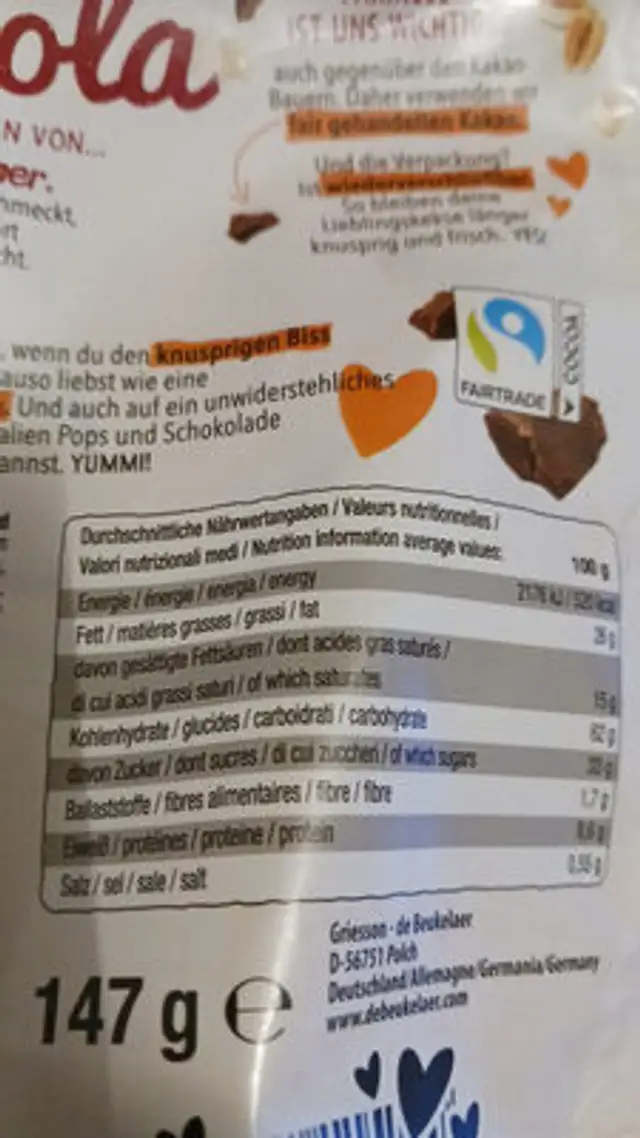 Unknown ingredients label