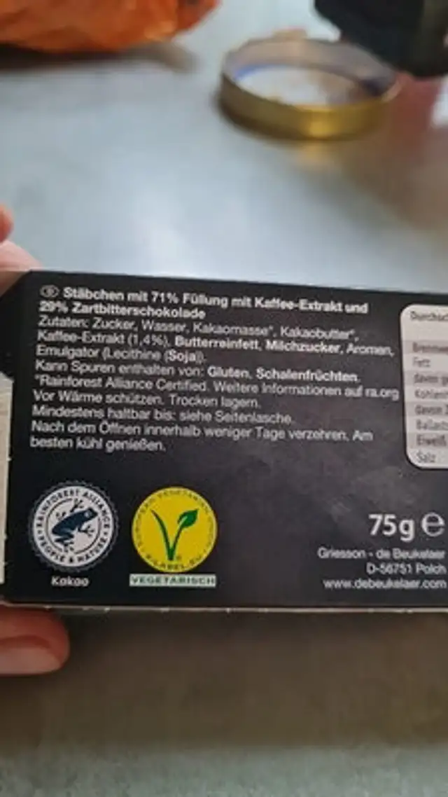 Unknown ingredients label