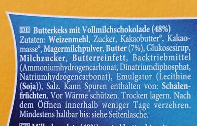 Choco Petit - Beurre ingredients label